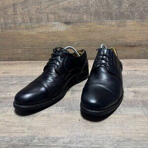 Belvedere Duke Black Leather Lace Up Cap Toe Oxford Shoes Men's Size 9